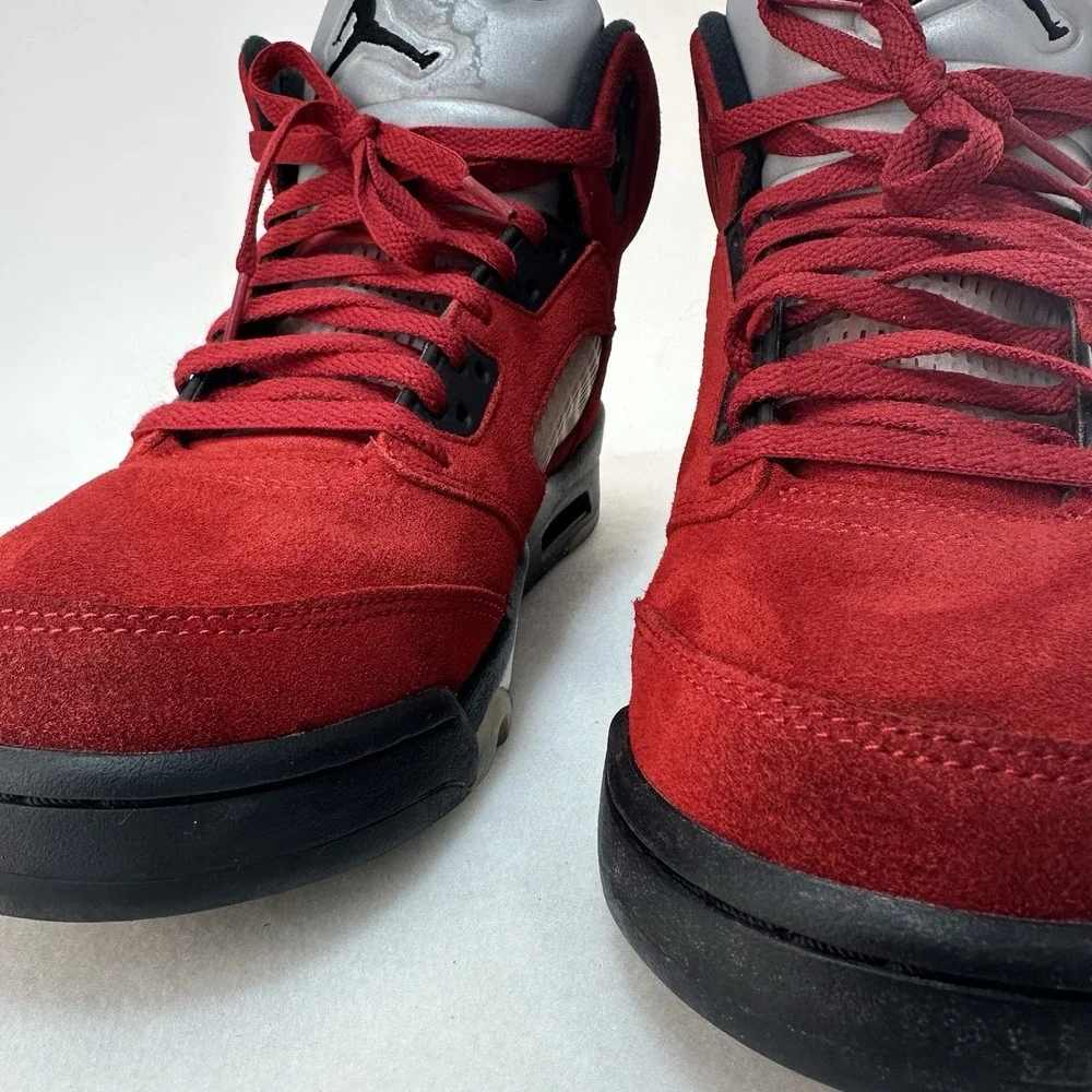 Nike Air Jordan 5 Retro Raging Bull Red 2021 DD0587-600 Men's Size 11 Pre-Owned